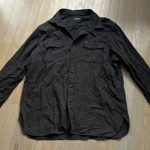 Men’s Ralph Lauren XL Dark Grey Flannel Long Sleeve